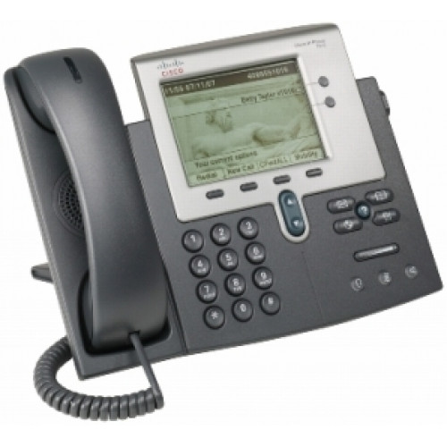 Cisco Spare 7942G Teléfono IP, Pantalla LCD, Altavoz, 2x RJ-45, Gris